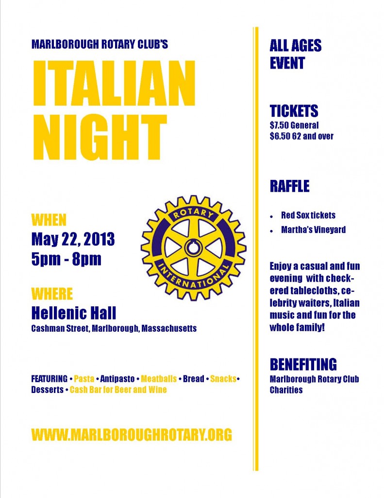 Italian Night! Hellenic Hall