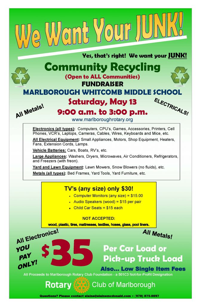 Rotary Club of Marlborough community recycling event